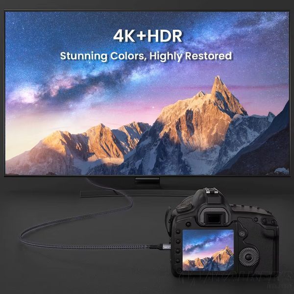 Кабель перехідник 4К Mini HDMI - HDMI 60Hz 18Gbps Aluminum Shell Neylon, 3 м