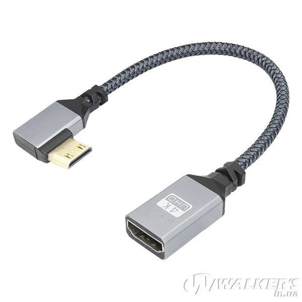 Кабель 4К Mini HDMI - HDMI (M/F) 20 см, 2 шт (Right + Down)
