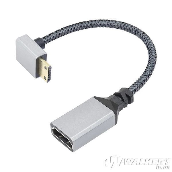 Кабель 4К Mini HDMI - HDMI (M/F) 20 см, 2 шт (Right + Down)