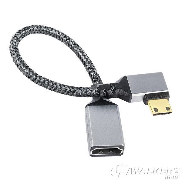 Кабель 4К Mini HDMI - HDMI (M/F) 20 см, 2 шт (Right + Down)