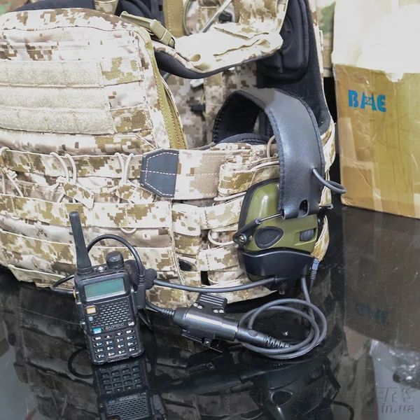 Навушники Howard Impact Sport + Мікрофон для підключення до рації + PTT до Kenwood/Baofeng