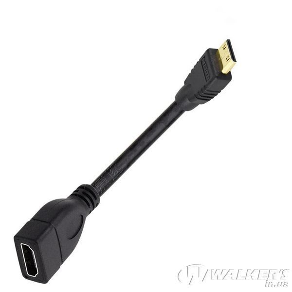 Кабель переходник Mini HDMI - HDMI (M/F) Full HD 1080P, 16 см (Прямой)