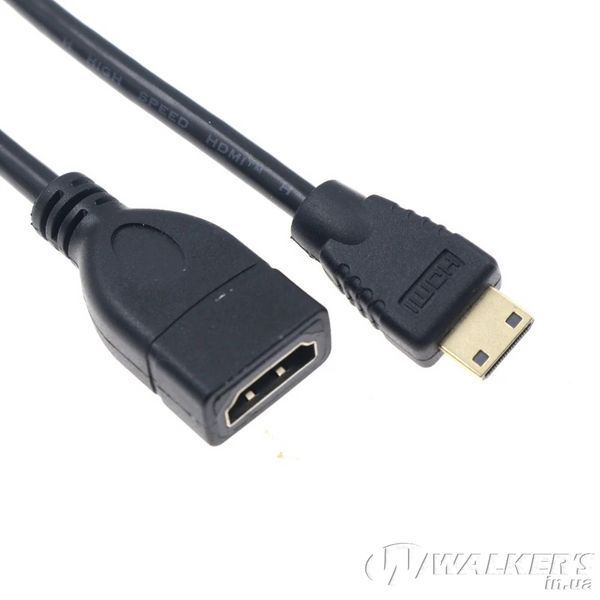 Кабель переходник Mini HDMI - HDMI (M/F) Full HD 1080P, 16 см (Прямой)