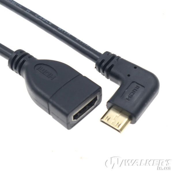 Кабель переходник Mini HDMI - HDMI (M/F) Full HD 1080P, 16 см (Left)