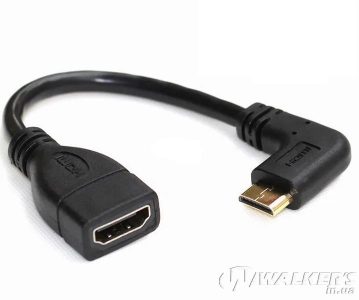 Кабель переходник Mini HDMI - HDMI (M/F) Full HD 1080P, 16 см (Left)
