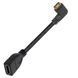Кабель переходник Mini HDMI - HDMI (M/F) Full HD 1080P, 16 см (Left)