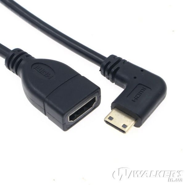 Кабель переходник Mini HDMI - HDMI (M/F) Full HD 1080P, 16 см (Right)