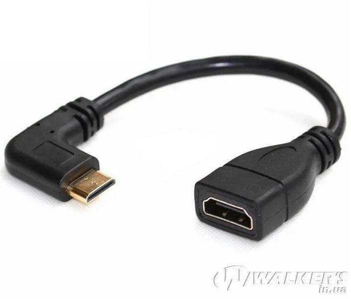 Кабель переходник Mini HDMI - HDMI (M/F) Full HD 16 см, 2 шт (Down + Right)