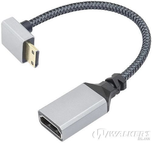 Кабель 4К/1080 Mini HDMI - HDMI M/F, Down (комплект 2 types)